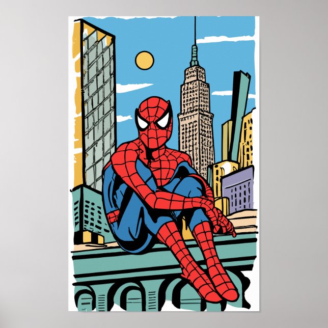Poster Spider-man auf Dach (Frente)