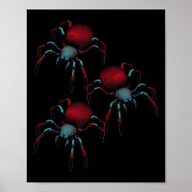 Poster Spider Phobia Spider 3d Mulher Menina (Frente)