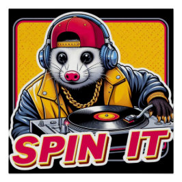 PÔSTER SPIN IT-OPOSSUM DJ 3