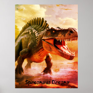 Poster Spinosaurus Dinossauro Quarto Vibrante Parede