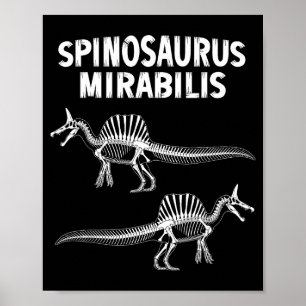 Poster Spinosaurus mirabilis novo fóssil de dinossauro