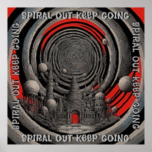 Poster Spiral Out Continua - Tool Retro Art
