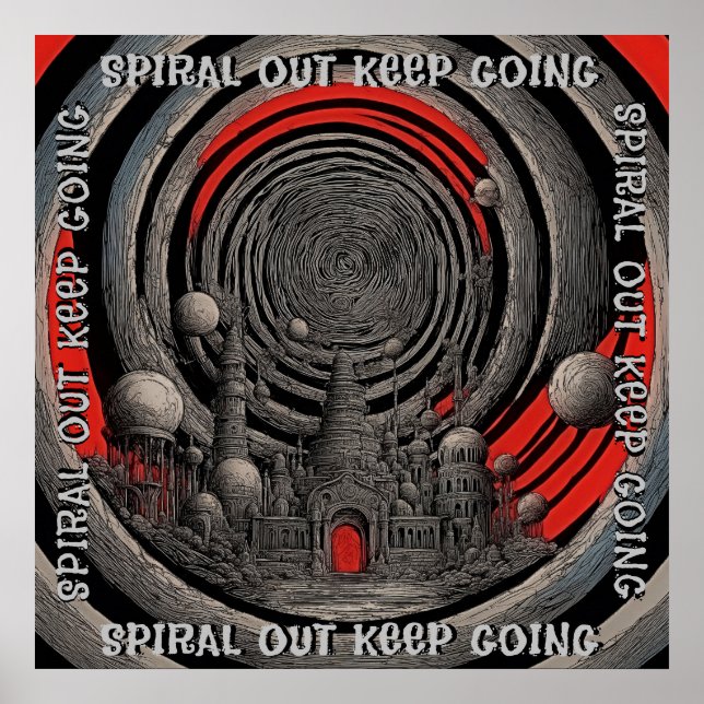 Poster Spiral Out Continua - Tool Retro Art (Frente)