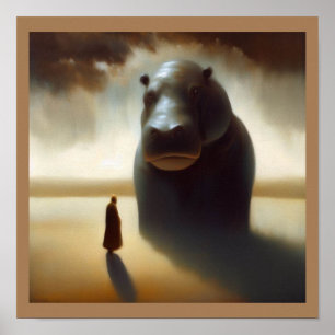Poster Spirit Animal Hippopotamus 1