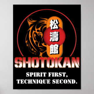 Poster Spirit First Technier Second Shotokan Tiger