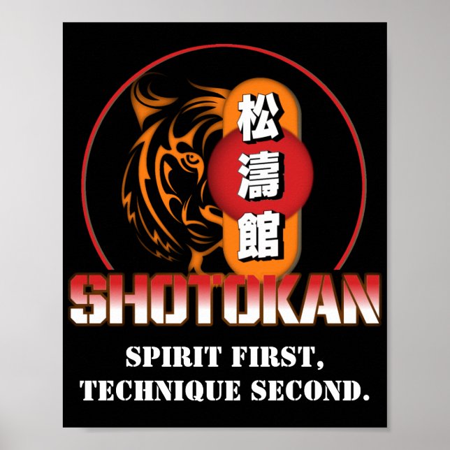 Poster Spirit First Technier Second Shotokan Tiger (Frente)