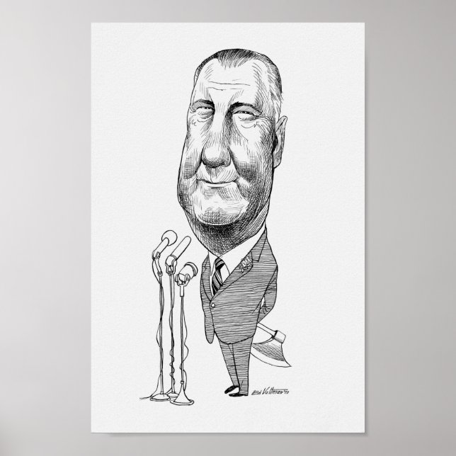 Poster Spiro Agnew Escondendo Sua Caricatura Ax (Frente)