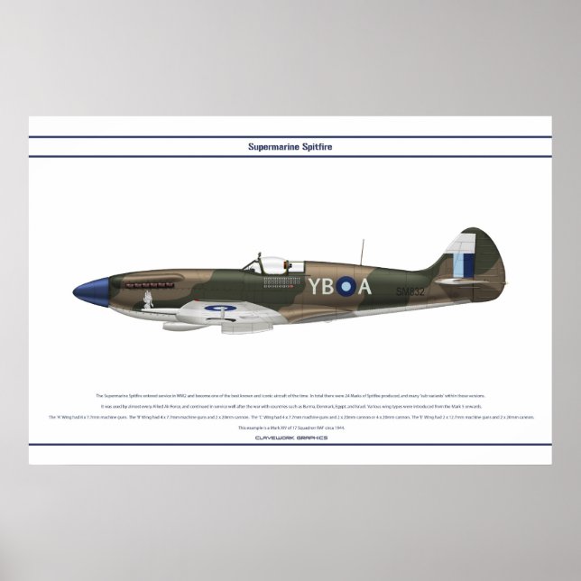 Pôster Spitfire GB 17 Sqn 1 (Frente)