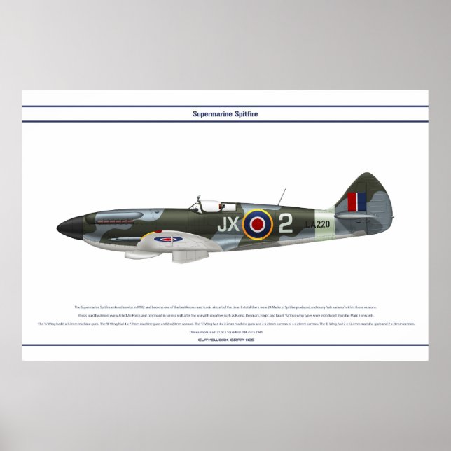Pôster Spitfire GB 1 Sqn 1 (Frente)