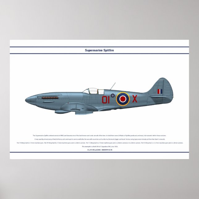 Poster Spitfire GB 2 Sqn 1 (Frente)