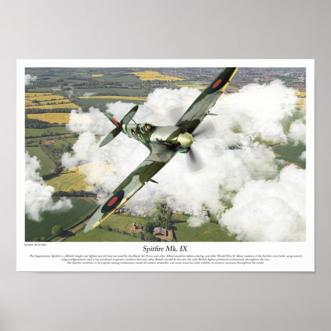 Poster Spitfire Mk. IX (Frente)