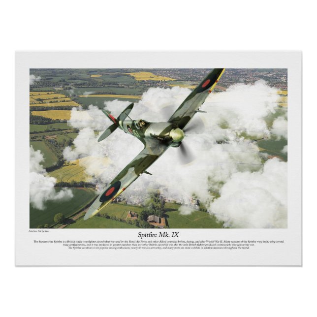 Pôster Spitfire Mk. IX (Frente)