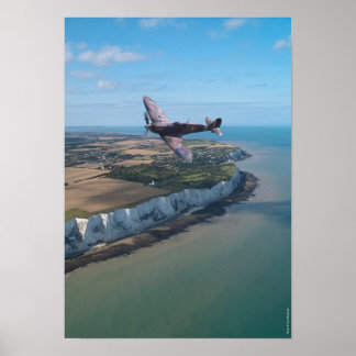 Pôster Spitfire sobre a Inglaterra