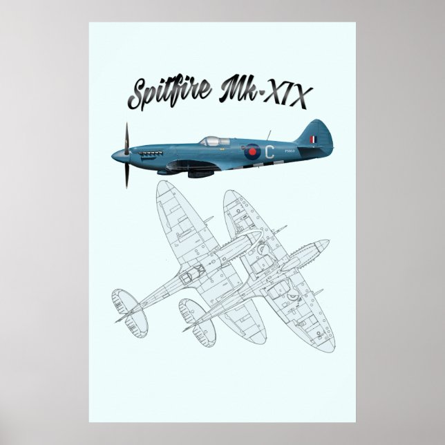 Poster Spitfire XIX (Mk 19) (Frente)