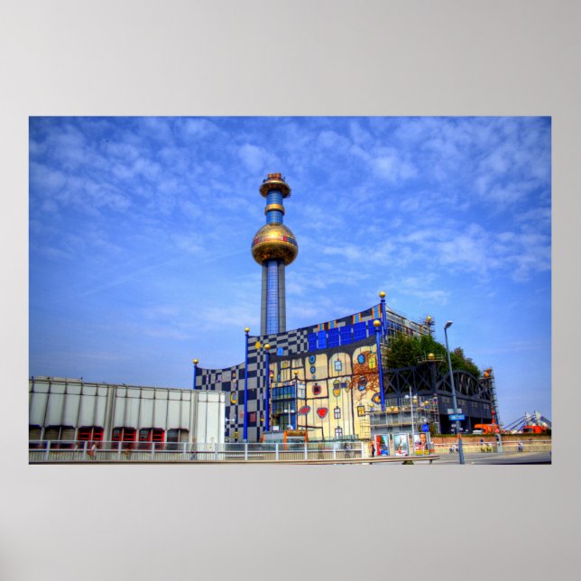 Poster Spittelau, Vienna Austria (Frente)