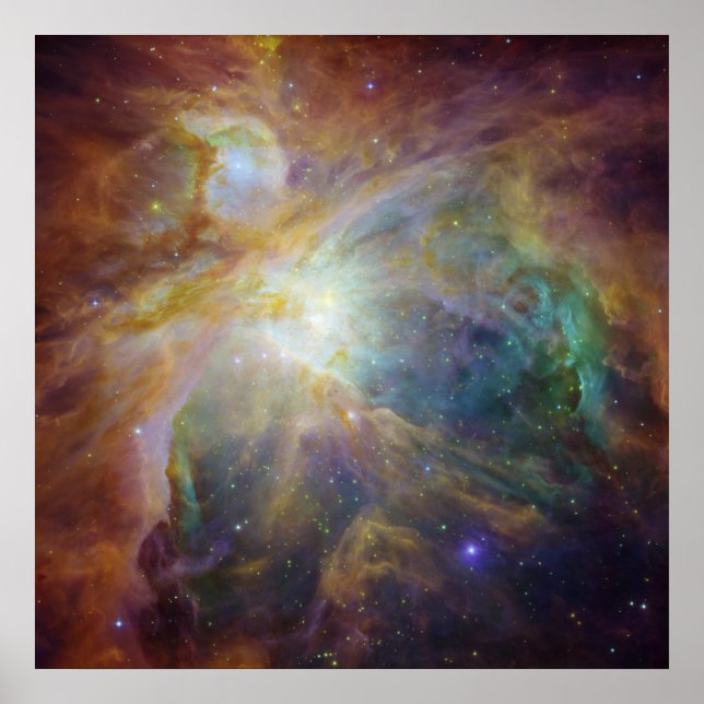 Poster Spitzer and Hubble Create Colorful Masterpiece (Frente)