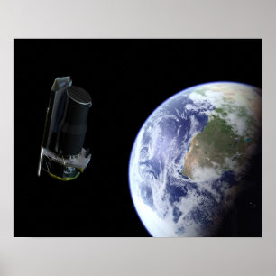 Pôster Spitzer que parte a terra logo após o lançamento