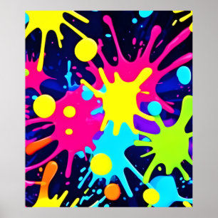 Poster Splash de Cores Vibrante