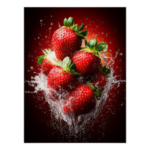 Pôster Splash de Morango