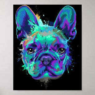 Poster Splash French Bulldog Gifs para Alojadores de Cães