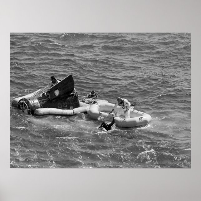 Pôster Splashdown e recuperação do Gemini 11 (Frente)