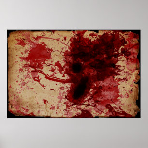 Pôster Splatter do sangue