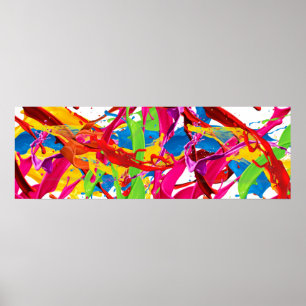 Pôster Splatter feliz da pintura
