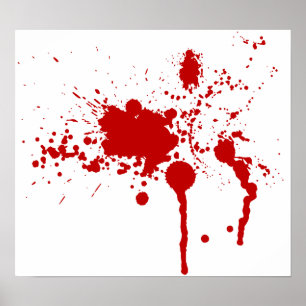 Pôster Splatter o Dia das Bruxas de sangramento sem