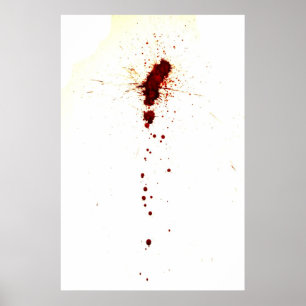 Pôster Splatter Sanguíneo na Parede