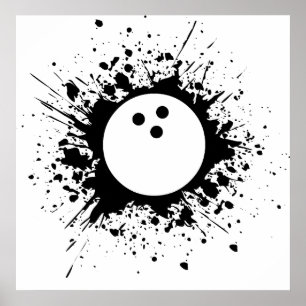 Pôster splatz da boliche