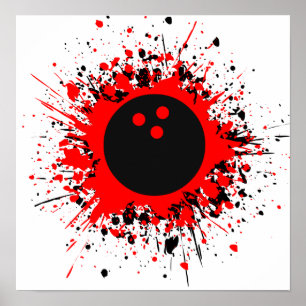 Pôster splatz da boliche