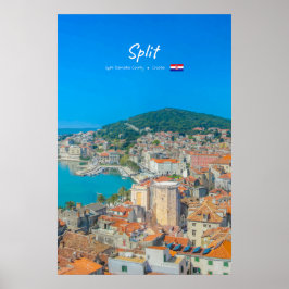 Poster Split, Croácia - Cidade Costeira