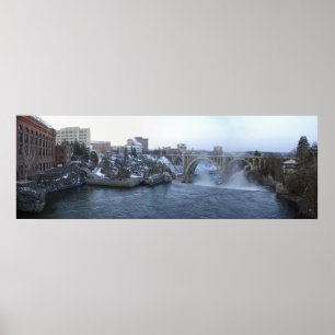 Poster Spokane City Skyline