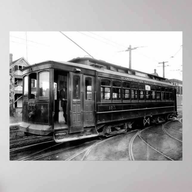 POSTER SPOKANE ELECTRIC STREET CAR 1915 (Frente)