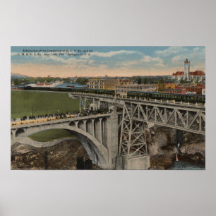 Pôster Spokane, WA - conclusão Railway pacífica da uni