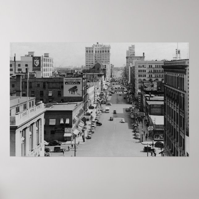 Pôster Spokane, Washington - Avenida Riverside (Frente)