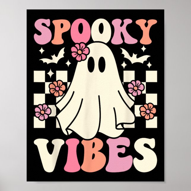 Poster Spookes Vibes Halloween Fantume Retro Groovy (Frente)