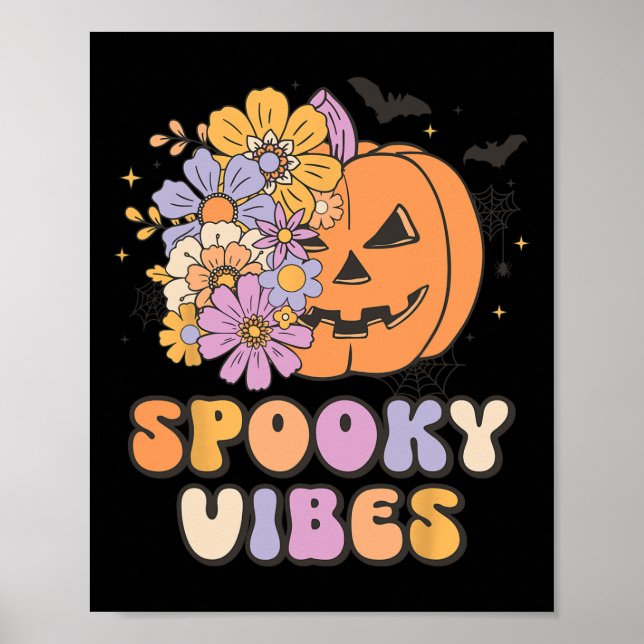 Poster Spookes Vibes Halloween Pumpkin Costume Retro Groo (Frente)