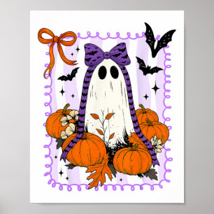 Poster Spookes Vibes Retro Ghost Coquette Arco Halloween