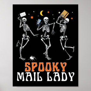 Poster Spooketon Dancing Mail Lady Postal Worker Ha