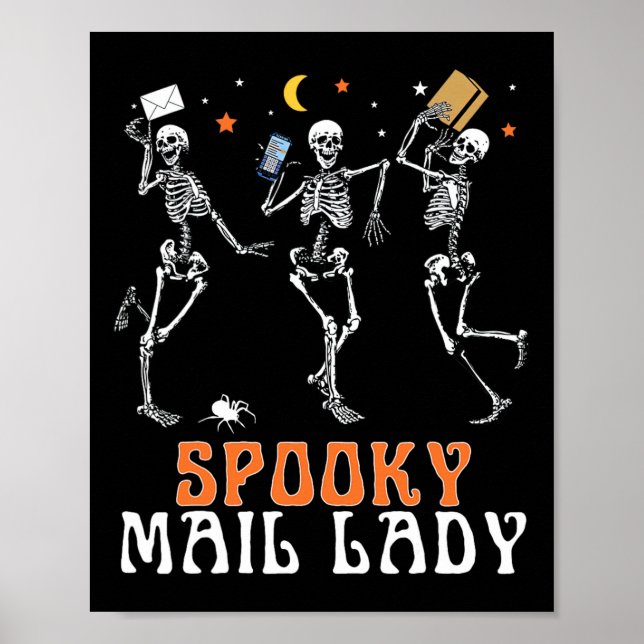 Poster Spooketon Dancing Mail Lady Postal Worker Ha (Frente)