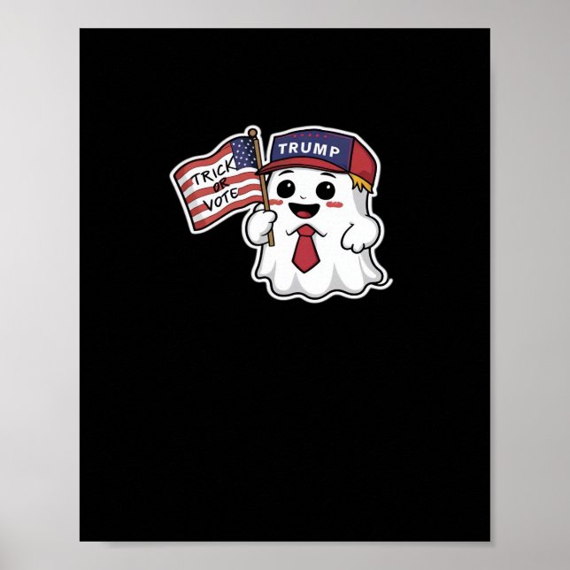 Poster Spookie, Halloween, Truque Ou Vote, Eu Sempre Rece (Frente)