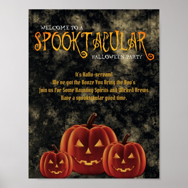 Poster Spooktacular Halloween Party Pumpkins (Frente)