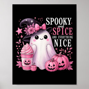 Poster Spooky And Spice E Tudo Bom Cachimbo De Halloween