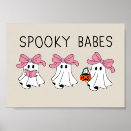 Poster Spooky babes cute ghost