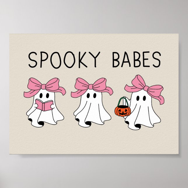 Poster Spooky babes cute ghost (Frente)