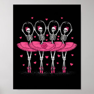 Poster Spooky Byllerina Skeleton Dance Dia de as Bruxas e
