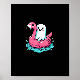 Poster Spooky Flamingo Funny Spooky Verão