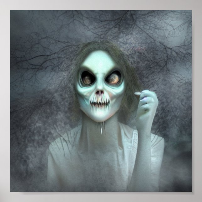 Poster Spooky Ghost Creepy (Frente)