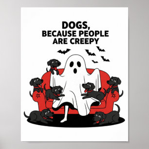 Poster Spooky Halloween Dog Spooky Ghost